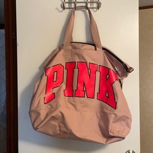 PINK weekender tote